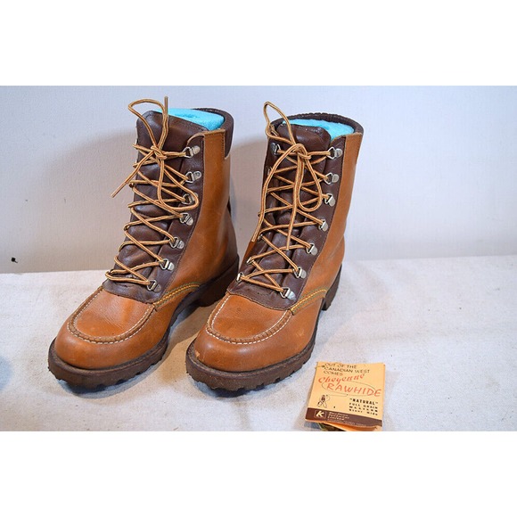 1960s/70s Kaufman Footwear Kingtreads Boots Size 6 w/ Original Tag * Rawhide main image 12